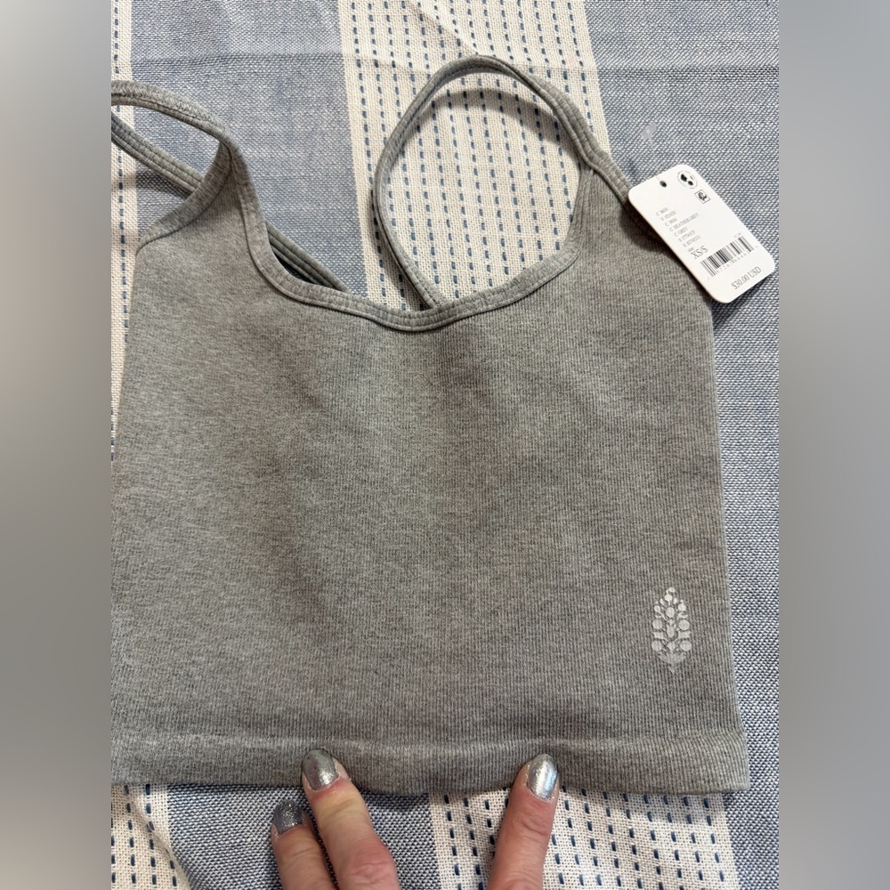 FP Movement Tighten Up U-Back Tank Top- Heather Gray - Picture 6 of 10